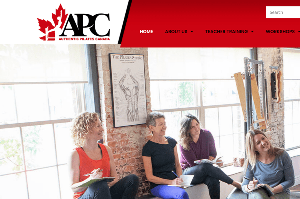 Website AUTHENTIC PILATES CANADA